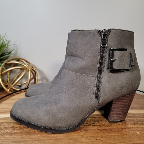Sugar Ebba Vegan Leather Gray ankle boots Size 10 - Picture 7 of 17